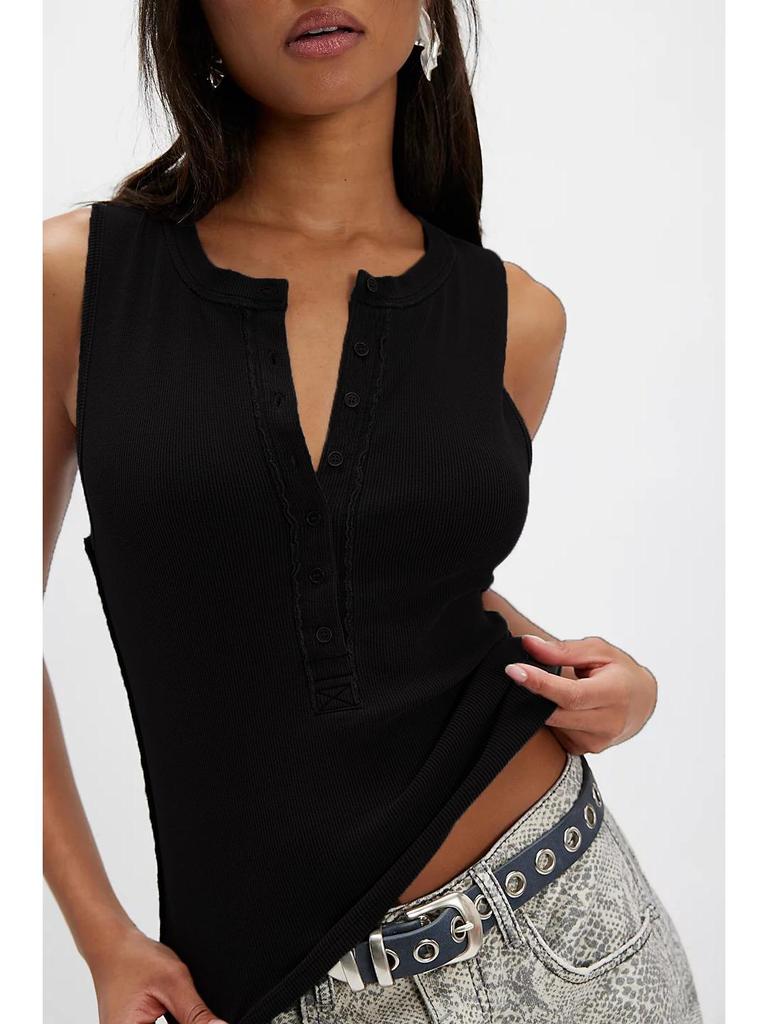 2026 Damen Sommer Ärmelloses V-Ausschnitt Einfarbiges Slim Fit Top