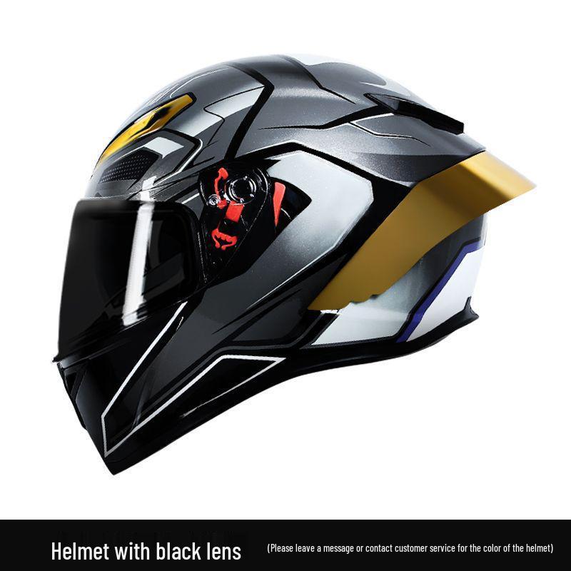 Unisex Carbon Fiber Full-Face Motorcycle Helmet with Bluetooth & Anti-Fog, 3C Certified for All Seasons