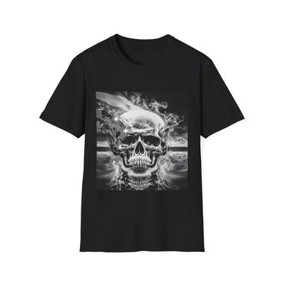 HOT SALE Unisex Men Women Boys Girls Softstyle T-Shirt Fire Smoke Skull Relaxed Shirts Stylish Urban Clothing Stylish T-shirt