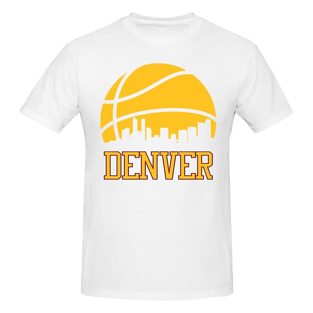 Funny Retro Nuggets Basketball Denver City Skyline Unisexs Printed Tshirt Unisex T Shirtoversizet