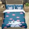 3D Print Marie Cat The Aristocats Bedding Set For Adults Kids, Soft Microfiber Quilt Cover Cartoon Cat Anime Comforter Cover Set