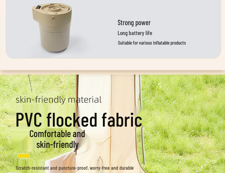 Thickened Foldable Inflatable Sofa Recliner for Outdoor Camping – Lazy Person's Air Bed