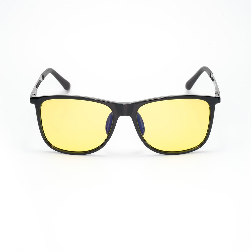 Night Glasses Shiny Black YELLOW Night Driving Night Fishing [Bunnywalk] BW-021 BW-0215Y