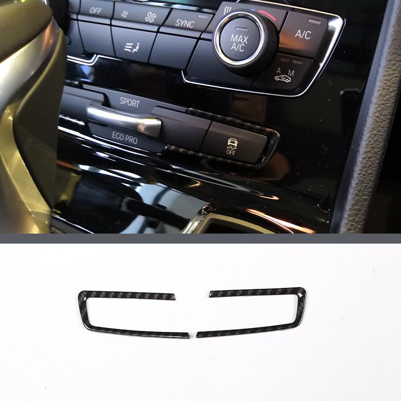 Для BMW 2 серии F45 2015-2018 ABS Карбоновое волокно Комплект для интерьера Панель приборов Консоль Панель переключения передач Декоративные накладки Наклейки
