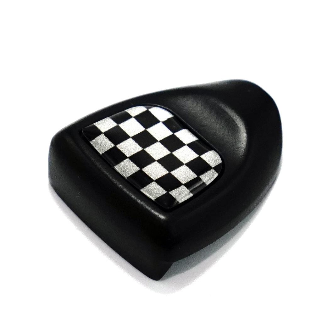 SKYBELL Engine Start Button Cover, Mini Cooper F54, F55, F56, F57, F60, Bmw, Mini Compatible, Accessory Goods (Checker, Black)