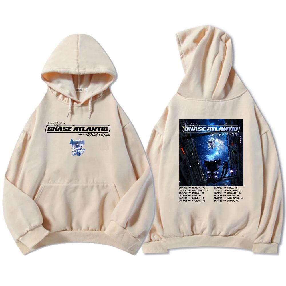 2026 UK and Europe 'Lost In Europe' Arena Tour Hoodies Chase Atlantic Graphic Sweatshirts Hooded Men/Women Clothes Hip Hop Hoody