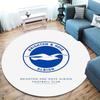 Brighton & Hove Albion Round Area Rug,Carpet Rug for Living Room Bedroom Sofa Playroom Decor,Non-slip Floor Mat