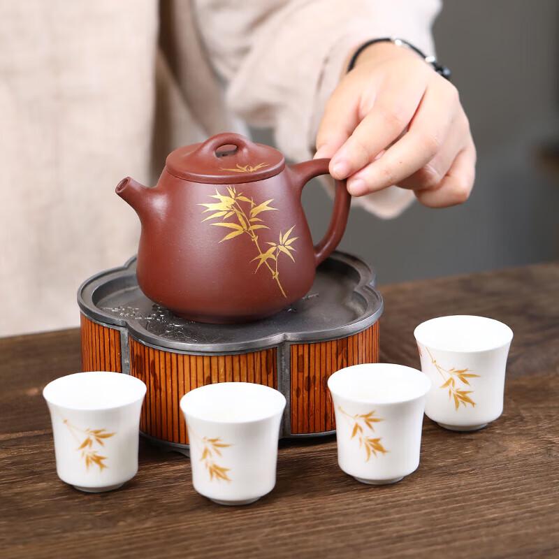 Yixing Zisha Purple Clay Kung Fu Tea Set