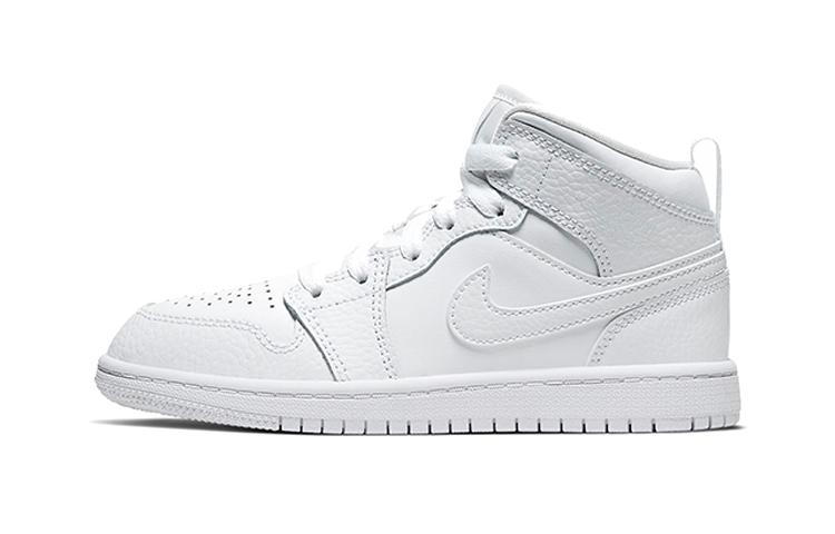 Jordan 1 Mid PS Triple White 2021 640734-130 35