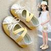 Girls Closed‑Toe Sandals Summer Kids Slip‑On Princess Shoes Fashion Elegant Ballet Flat Shoes for Girls