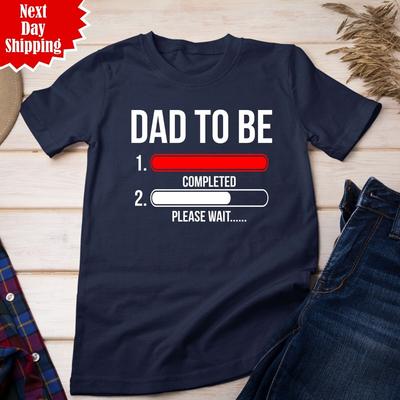 Dad To Be 2nd Child T-Shirt Print Funny New Born Baby Pregnancy Shower Gift Top