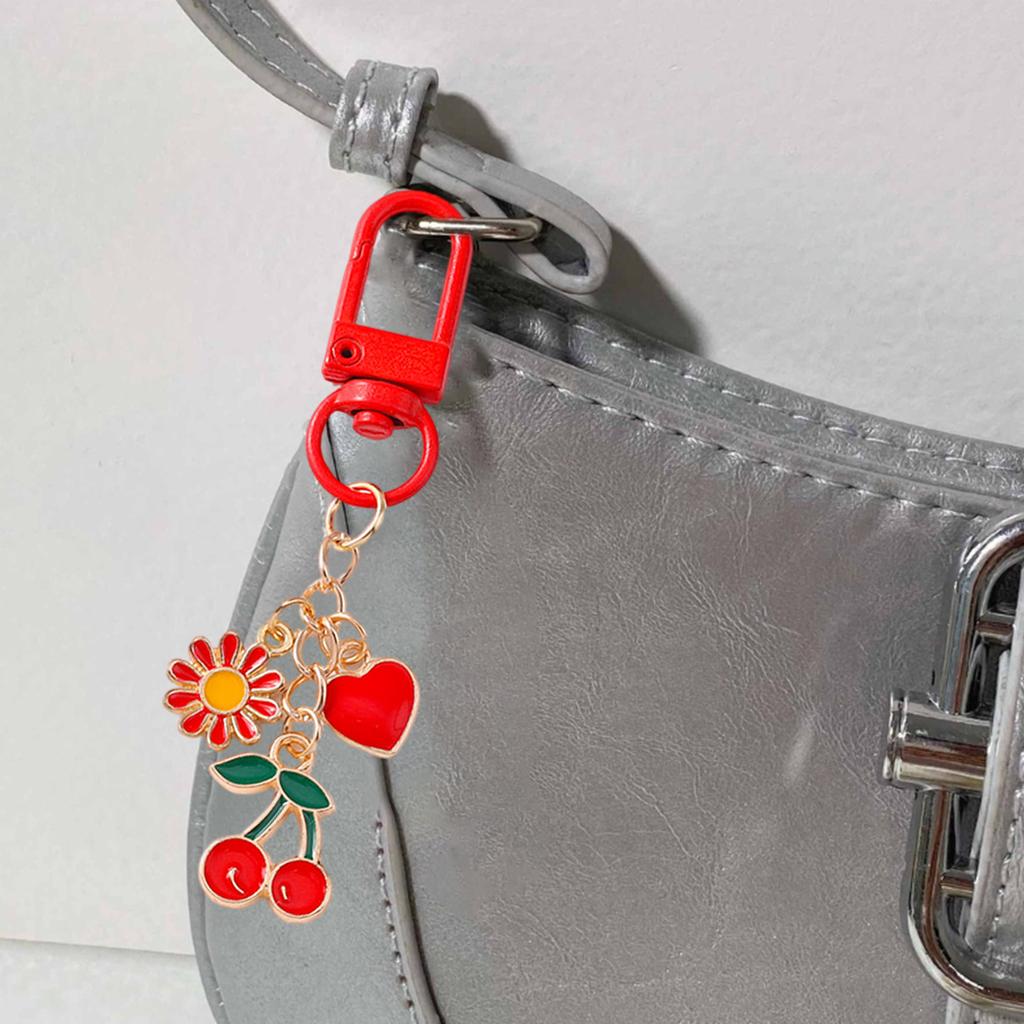 Cherry Starfish Keychain Nautical Charm Blue Beach Pendant Ocean Bag Accessory Fashion Jewelry Gift for Women