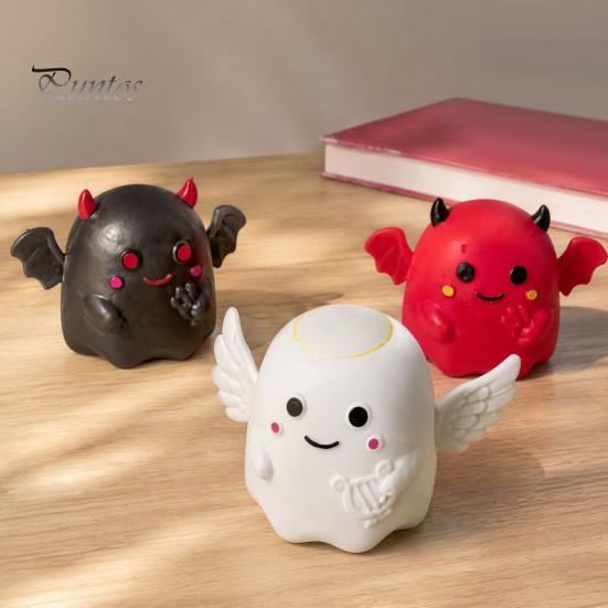 Ghost Stress Relievers Halloween Squeeze Toy, Angel Demon Relief Anxiety Toys Slow Rebound Ball Fidget Party Favors Gadgets
