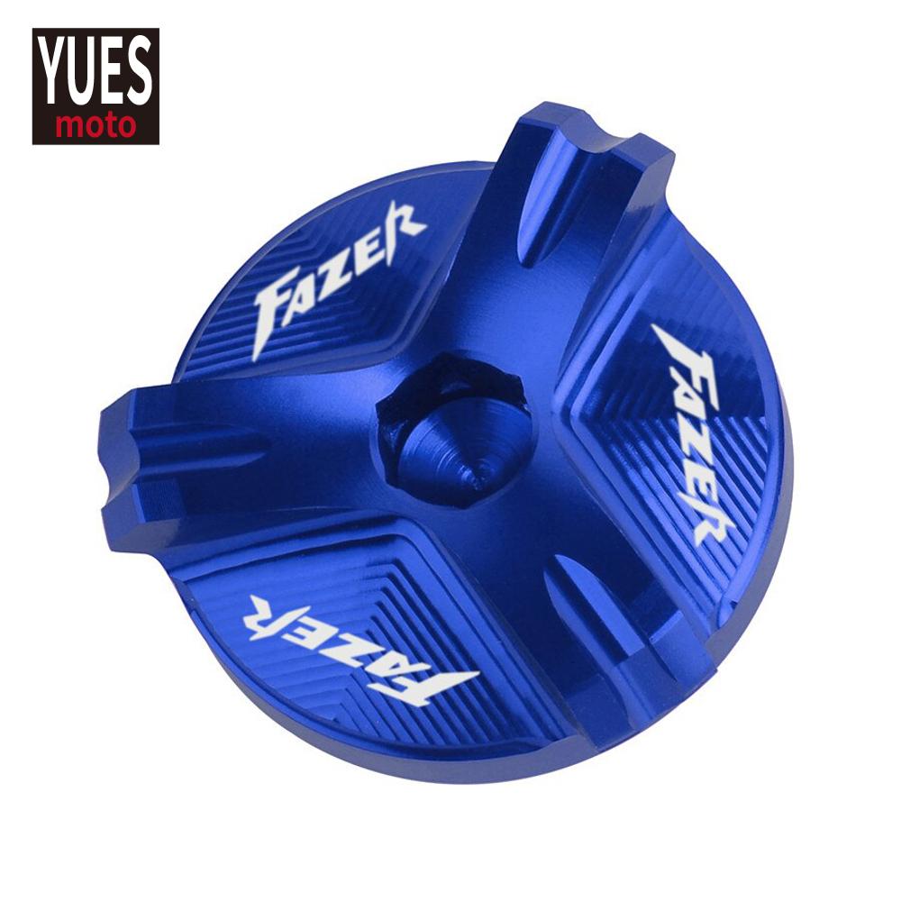 Příslušenství pro motocykly Hliníková olejová plnička Motor Dain Plug Cover For Yamaha FZ6 2004-2012 FZ6R FAZER