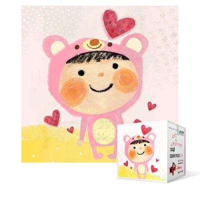144-piece Jigsaw Puzzle / Child In a Pink Teddy Bear Suit (mini), Popular Korean Puzzle