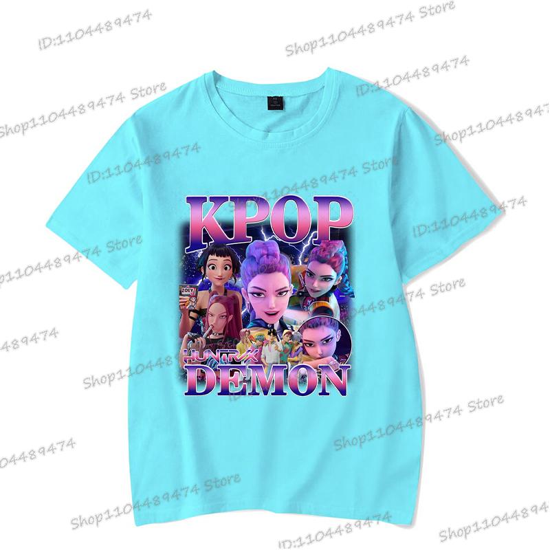 Rumi Print Women Men T Shirts KPop Demon Hunters Summer Funny Hip Hop Streetwear Short Sleeve Casual Anime Teenage T-shirts