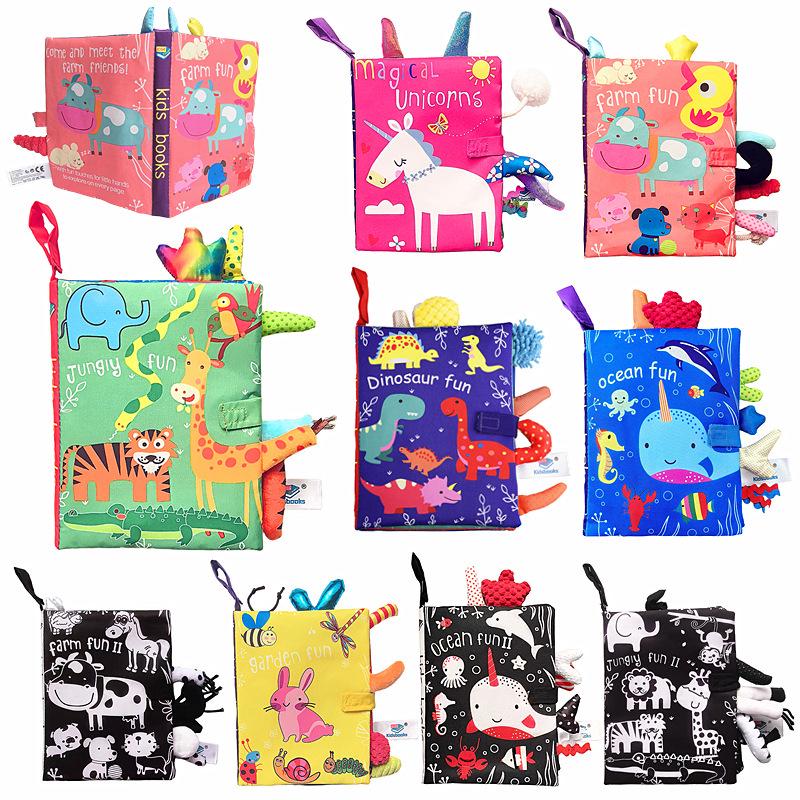 Baby 3D Tail Cloth Book - Tear-Resistant Early Education Animal Book for Kids