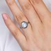 Vintage S Sterling Silver Natural Moonstone Ring Oval 8*10MM Simple Black Twists Ring Party Gifts Fine Jewelry For Women Men