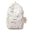 Schoolbag High School Student Schoolbag Junior High School Girl Ins Niche Floral Bear High Value Backpack Japanese Printed Backpack