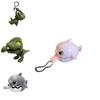 Adorable Shark Dinosaur Keychain Rope Toy Made From Durable Plastic Material For Kids