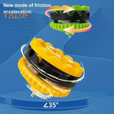 Spark Spinning Top Stress Relief Portable Luminous Gyro Collision Sparks Light-up Gyroscope Decompression Spinner Top Toy Kids Teens Adults Gift