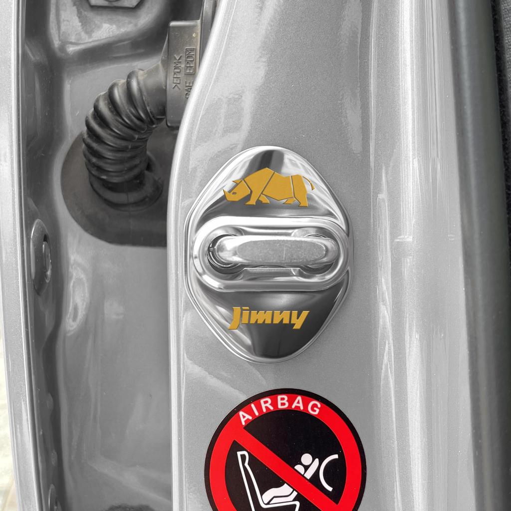 Jimny Fuel Filler Cap Fuel Cap Door Striker Door Lock Type Set Cover, Cover, Cover, Cover, Stick-On (Silver) [Used]