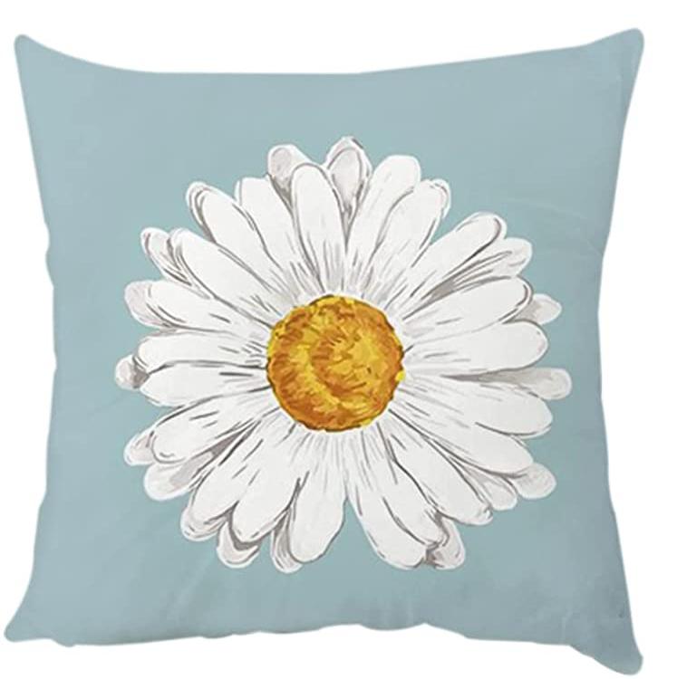 Daisy Cushion Cover Sofa Bed Autumn Decor Pillow  Garden Outdoor Home
