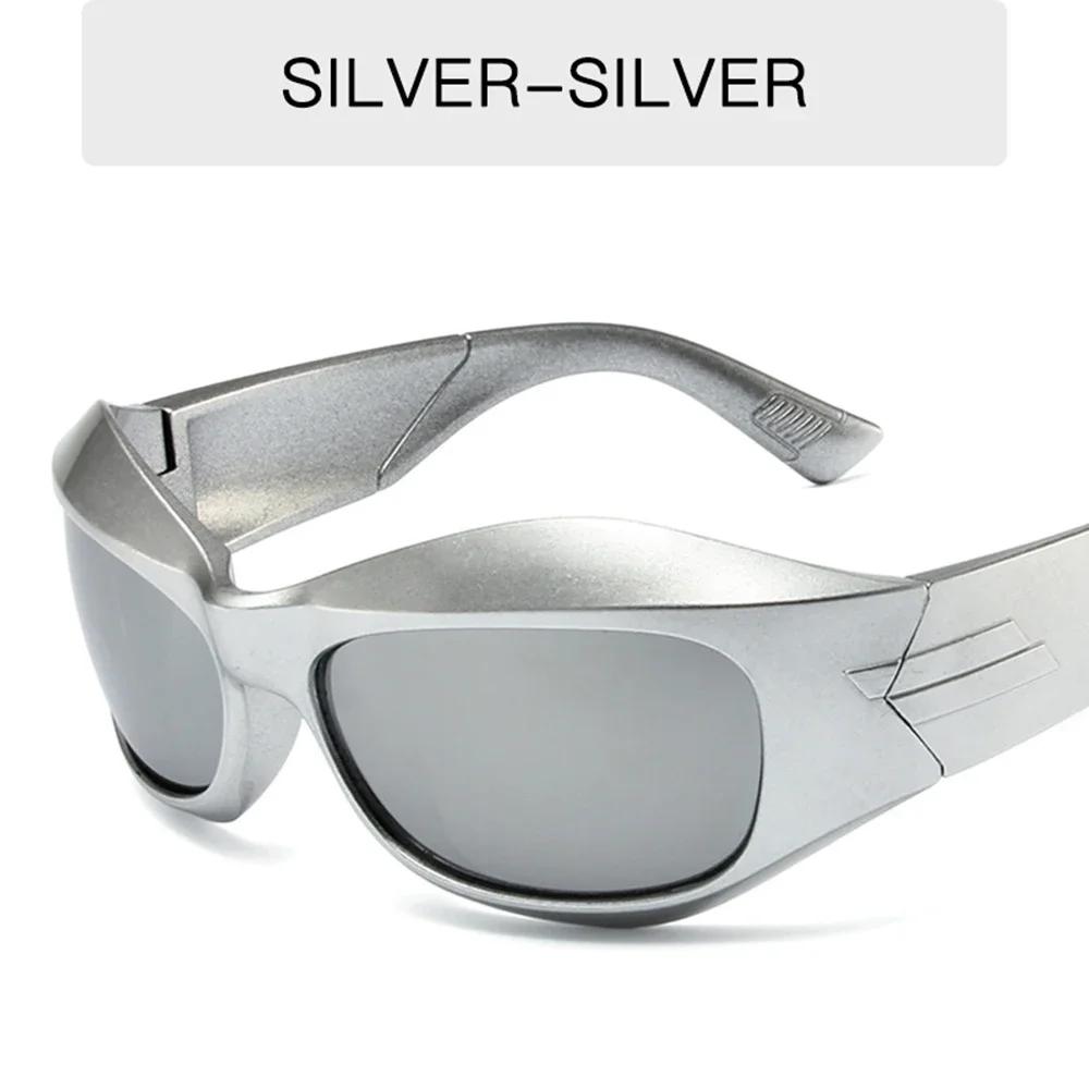 Punk One Piece Sunglasses Goggle Luxury Brand Wrap Around Sun Glasses 2000'S Shades Eyewear Uv400 Female Designer Eyeglasses