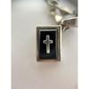Used Justin Davis Silver 925 Silver Necklace Top CURIO Bible Cross