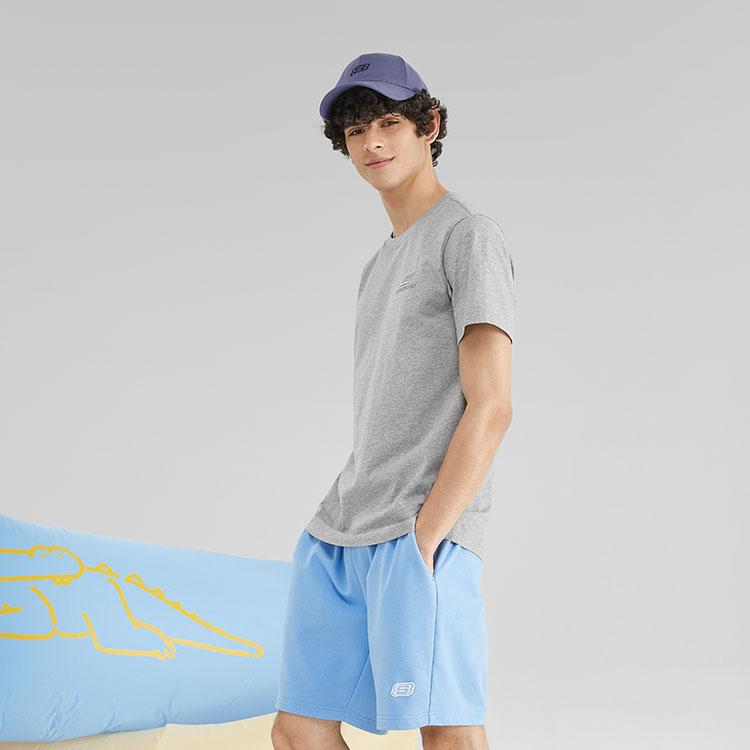 Skechers Sports Life Collection T Shirt Unisex Medium Heather Gray L223U046-004F