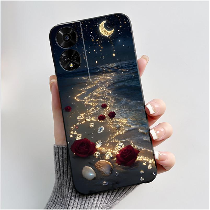 For TCL 50 5G / 50 SE Case Cute Rabbit Soft Black Silicone Back Cover For TCL 50SE Phone Cases TCL50 XE NxtPaper 5G Etui Fundas