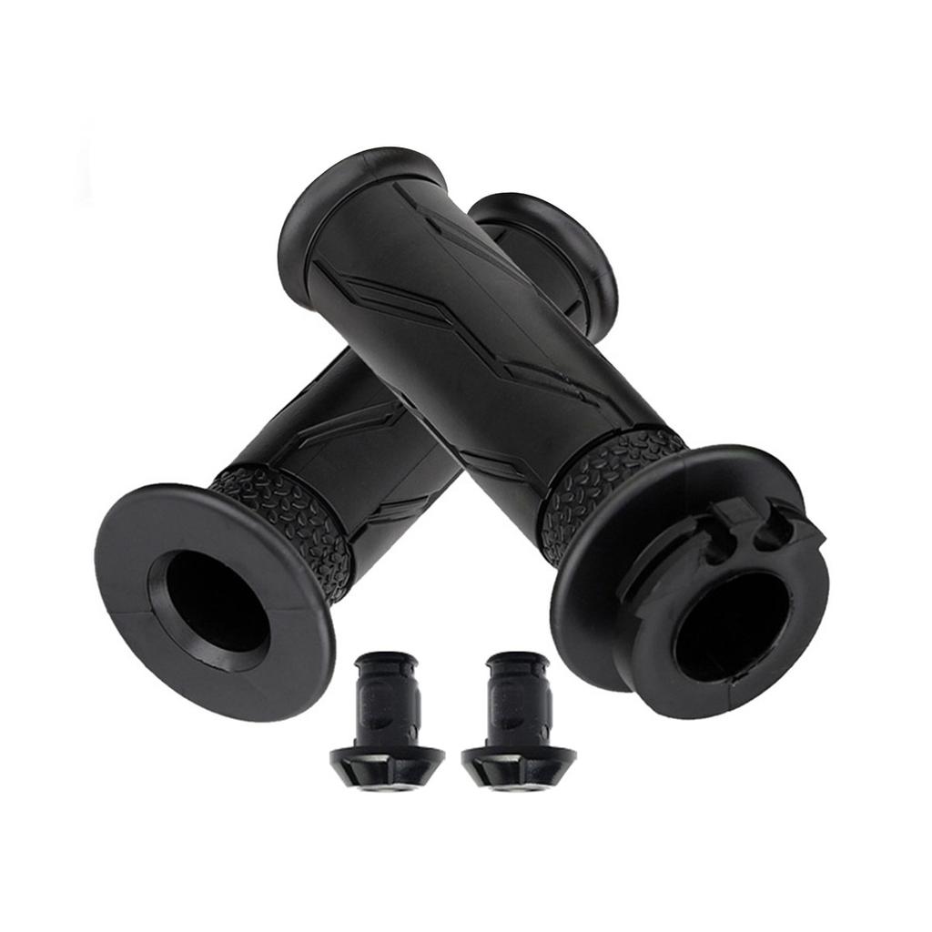 1pair Motorcycle Left and Right Throttle Tube Hand Grips Rubb with Bar End Plug For Yamaha NMAX 155/Y15/Y15ZR/SRL155/LC135/NVX15 Throttles 2