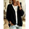 European and American Women's Solid Color Sweater Coat: Loose, Cozy Cardigan for Autumn/Winter