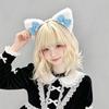 Themed Party Ear Headband with Soft Plush Texture, Ribbon Detail and Hanging Charm for Costume Styling and Photos