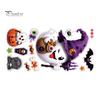 Festive Party Glass Supplies Halloween Witch Hat Ghost Window Clings, Spiders Bat Pumpkin Spooky Removable Stickers for Home Holiday Store Decoration