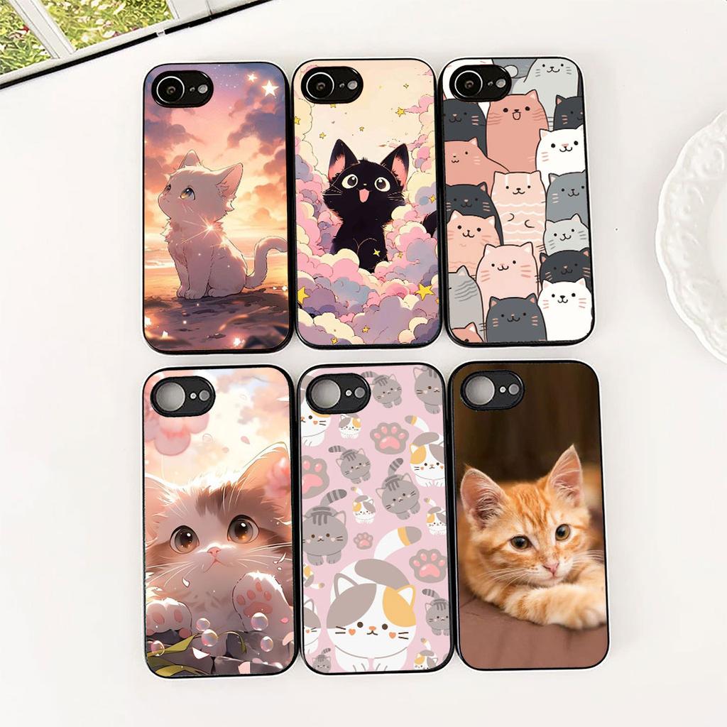 Cover for Samsung Galaxy S10 S8 S9 Plus A33 A34 A31 70 A71 A72 Note 20 9 8 S10E Casing Phone Case Cartoon Cat Meow Kitten