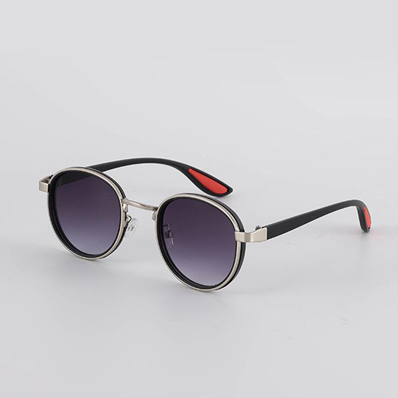 

Trendy Metal Round Frame Sunglasses: Unisex Fashionable Anti-UV Eyewear