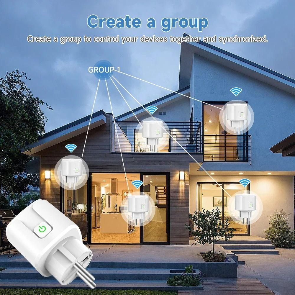 New EU Smart Plug 16A Power Monitor Smart Socket Remote Voice Control Timer Function Power Outlet Smart Home