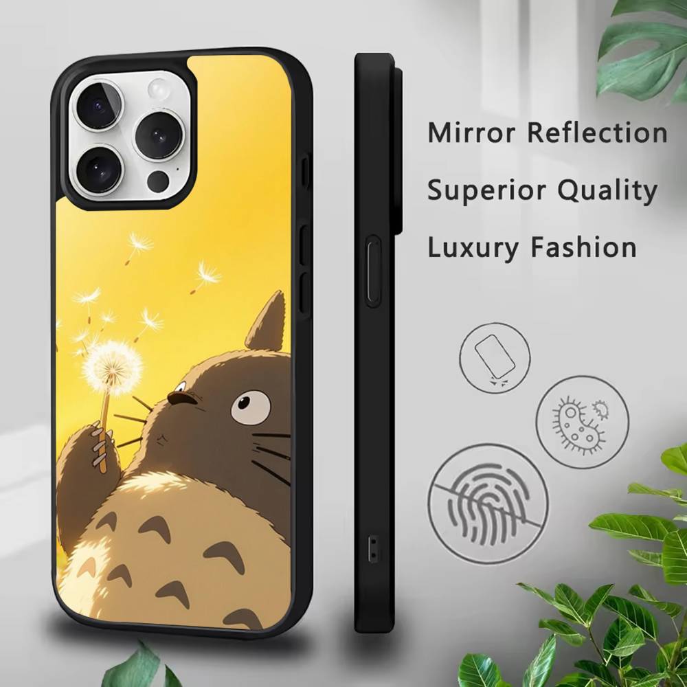 

МИЛЫЙ чехол для телефона с аниме-персонажем Тоторо для iPhone 17,16,15,Pro,Max,Air,14,Plus,13,12,11, с покрытием для беспроводной зарядки MagSafe iPhone16pro