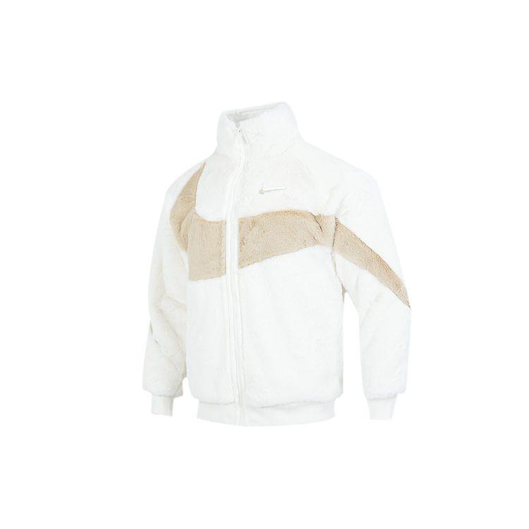 Nike Sportswear Big Swoosh Fur Jacket Men s Diffused Taupe Sail FB7664-133 L