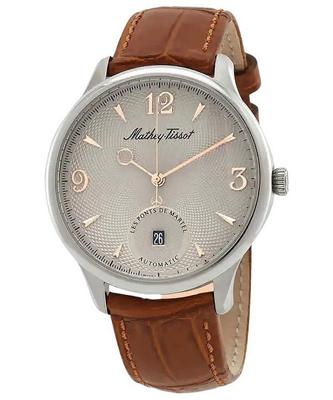 Edmond Automatic Limited Edition Leather Strap Silver Dial AC1886CIA Men's Watch