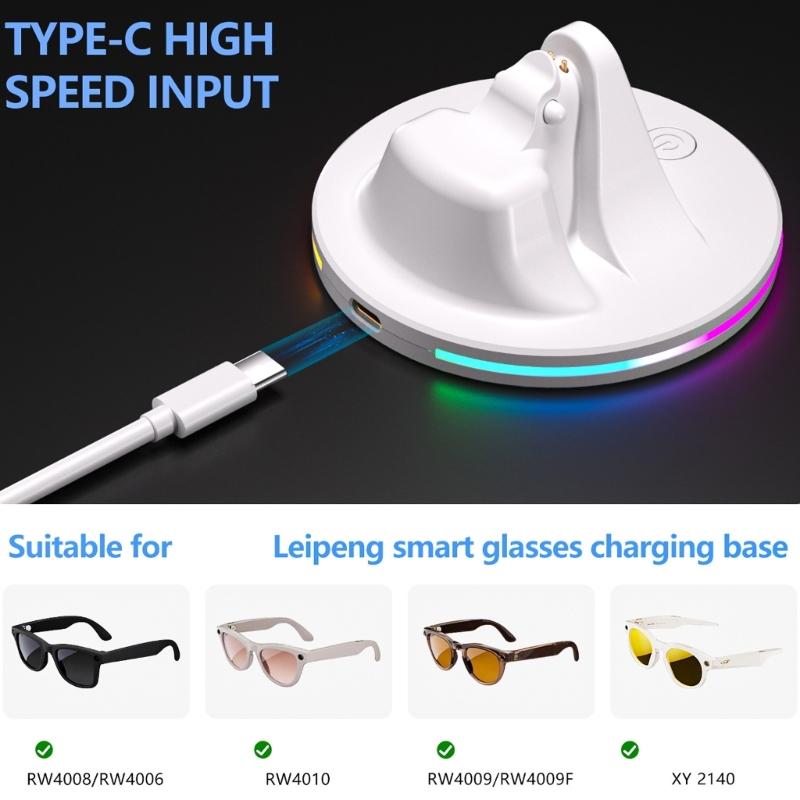 Stable ABS Charging Holder Stand Stable Base for Dedicated Model Intelligent Eyewear Featuring Universal Compatibility