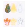 6/8Pcs Halloween Themed Silicone Candle Moulds for Epoxy Resin, Christmas Theme Silicone Candle Molds for Candle, Soap