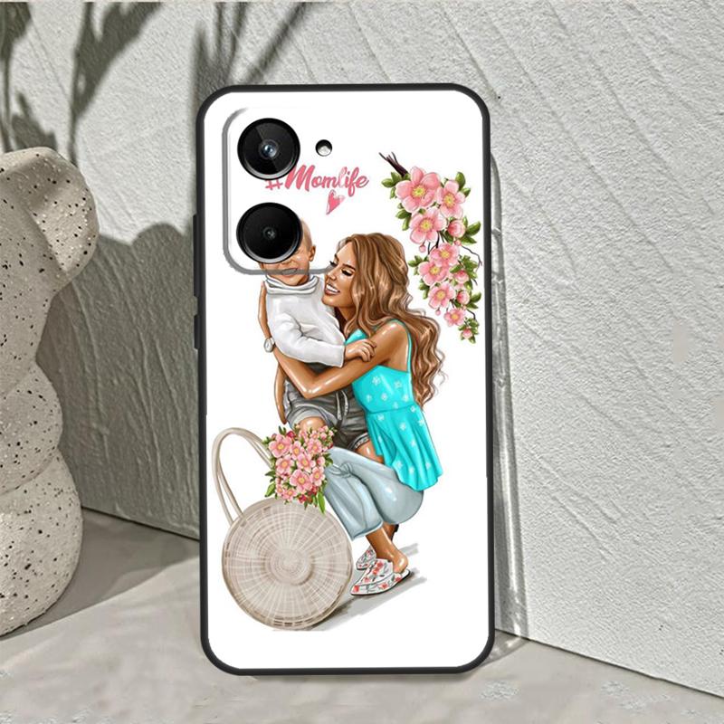 

SUPER MOM MUM MOTHER MAMA CUTE BABY For Realme C75 C63 C61 C71 C55 C67 C51 C65 C53 10 11 12 13 14 15 Pro Plus GT6 GT7 Pro Case Realme 13 Pro Plus