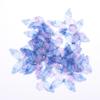 50Pcs 3D Organza Fabric Butterfly Appliques Gradient Color Double-Layer Simulation Mesh Butterfly Patch Translucent