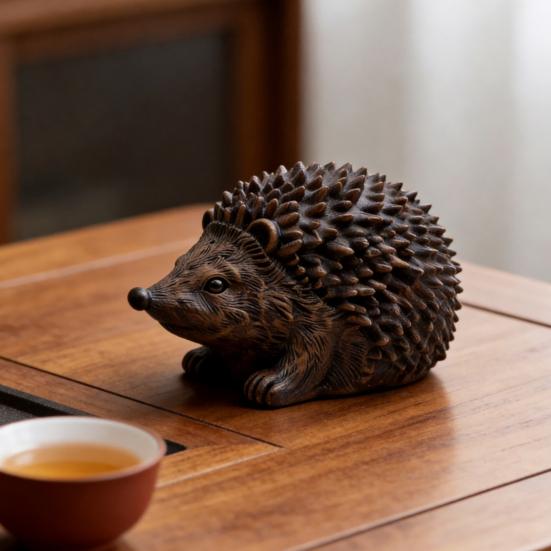 Resin Animal Storage Figurine Hedgehog Statue Ornament, Waterproof Box for Holiday Gift Gardeners Garden, Realistic Indoor Outdoor Landscape
