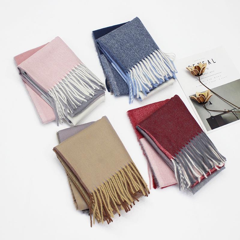 1116 autumn and winter Korean version scarf women's winter Japanese small fresh imitation cashmere scarf, colored plaid scarf scarf scarf