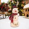 Christmas White Snowman Doll Figurines Plush for Fireplace Atmosphere Decor