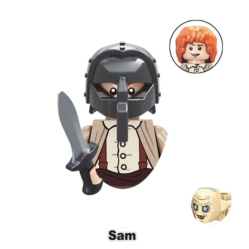 Kids Toys Medieval Film Figures Series Goblin Orcs Uruk-hai Sauron Assembly Model Small Particles Building Blocks Boys Gifts