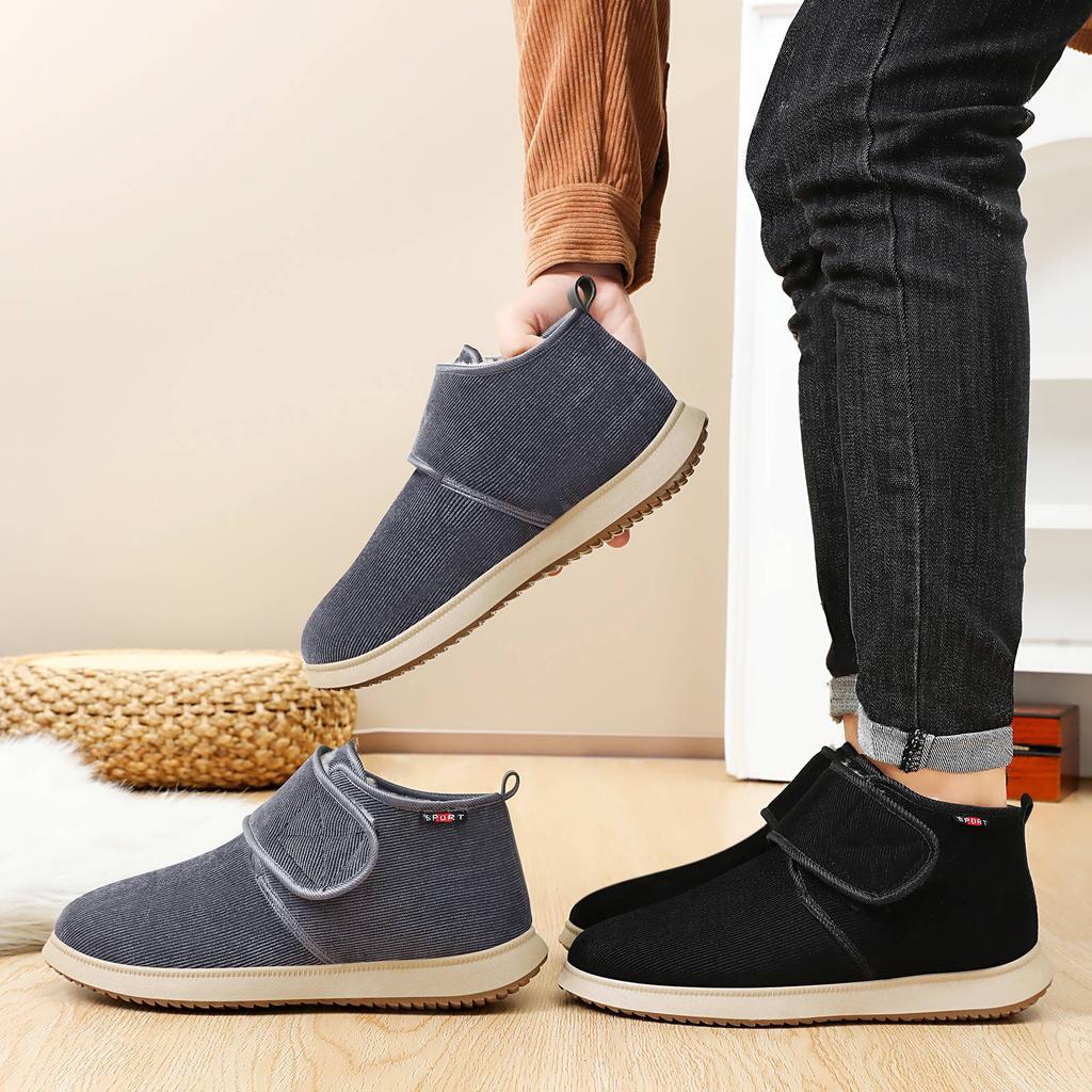 Shoes men's cotton boots winter new velvet thickened men's cotton shoes TEMU casual dad shoes snow boots